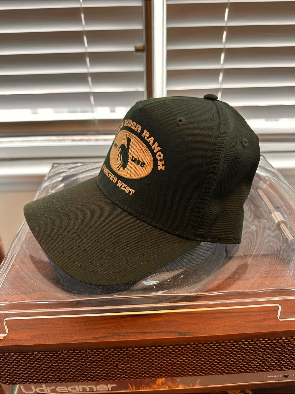 Lone Rider Ranch Co. Dark Green Embroidered Baseball Cap - Picture 2 of 3